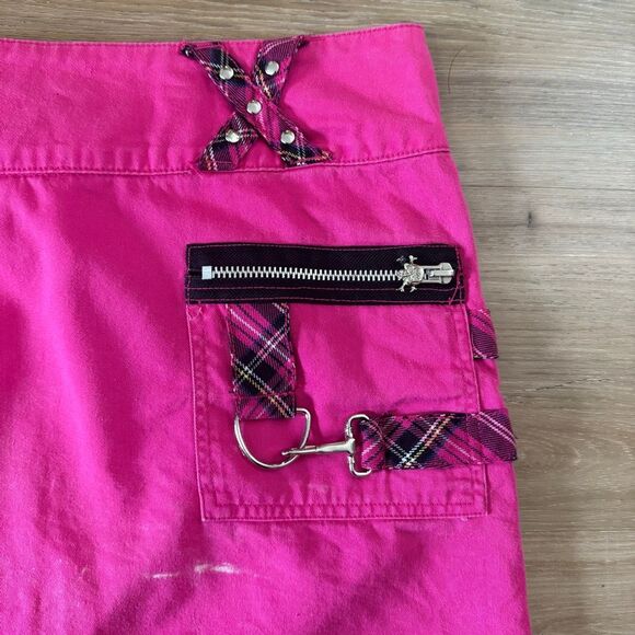 Vintage 90s Tripp NYC Hot Pink Skirt Size XL Y2K Mall Goth Emo Scene Cyber Nu - Picture 4 of 11